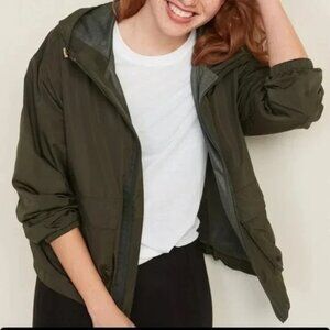 Women's Old navy windbreaker Jacket  olive green SZ XS